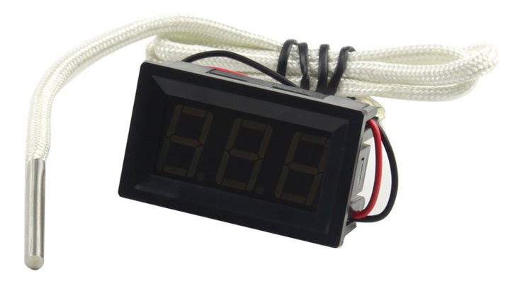 -30-800 Degree Centigrade Digital Temperature Meter Blue LED Display K-Type Thermocouple Temp Sensor 2-Wires Reverse Polarity Protection with Black Case