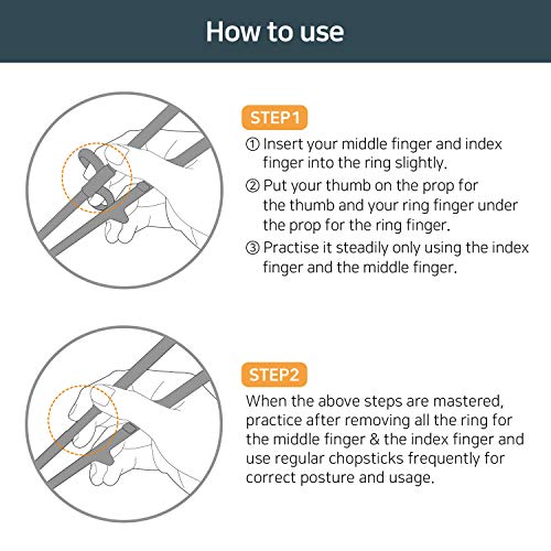 Training Chopsticks for Adults Right Handed, Beginner Chopsticks, Chopsticks Helper, Chopsticks for Beginners, Trainer Chopsticks, Easy Chopsticks, Practice Chopsticks, Made in Korea