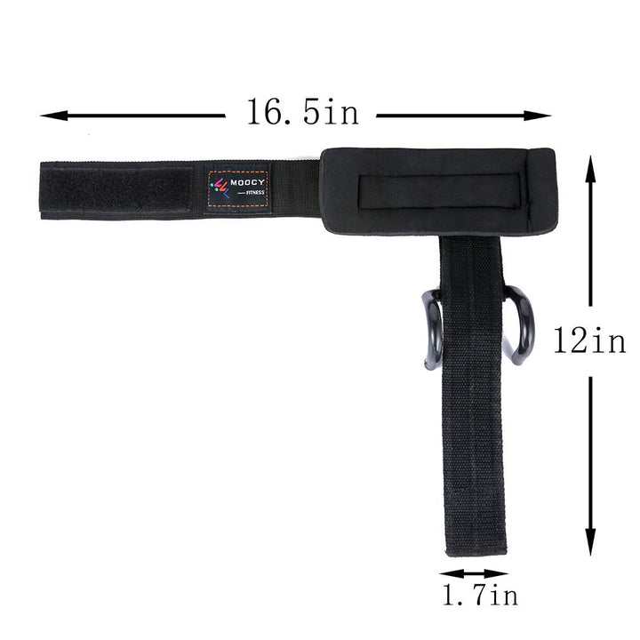 Heavy Duty Strap with pro Metal Lifting Steel Hooks Improves Grip for Weightlifting, Powerlifting, Bodybuilding &amp; Deadlift - Neoprene Padded Wrist Wraps Provides Support for Men &amp; Women