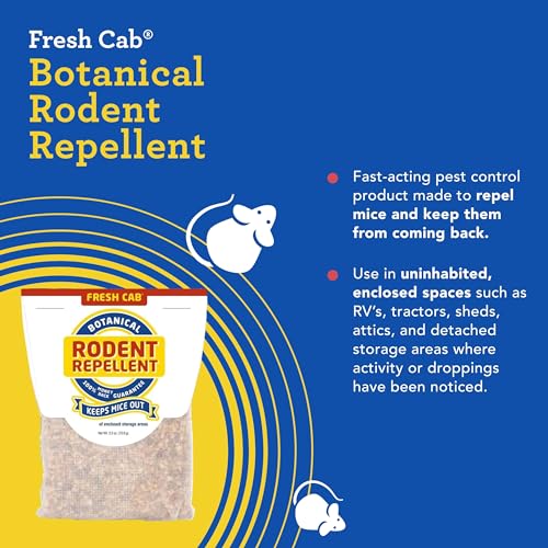 Rodent Repellent - Botanical Pest Control for Indoor Use - Safe for Kids & Pets When Used As Directed - Made with Plant Fibers, Balsam Fir Essential Oil & Fragrance - 4-Pack