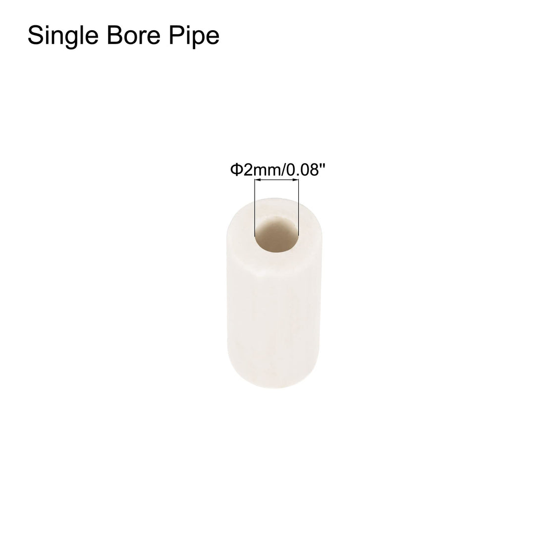 50pcs 2mm Dia Ceramic Tube Insulated Electronic Wire Bundle Heat Insulation Protection Single Bore