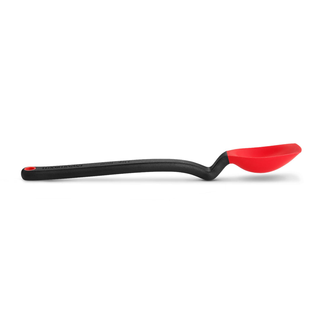 Dreamfarm Mini Supoon | Non-Stick Silicone Sit Up Scraping & Cooking Spoon with Measuring Lines | Red