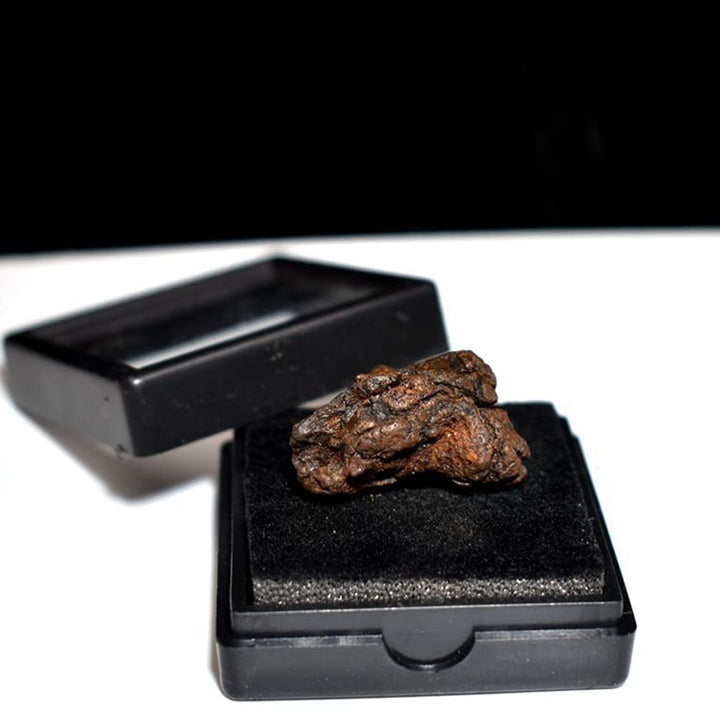 Meteorite Real Space Rock in Treasure Chest Box Display