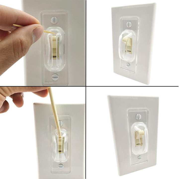 Light Switch Guard, 6 Pack, Clear Light Switch lock, Child Proof Light Switch Cover Guard, Keeps Light ON Or Off Protects Your Lights or Circuits from Accidentally Being Turned on or Off