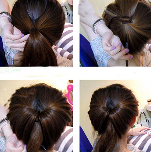 1Set Hair Tie Donut Ring Ropes Hairpins Pin Barrette Rubber Band Bun Insert Bump Up Maker Clip Comb Braid Ponytail Holder Twist Hairband Chignon Pads Diy Hair Style Styling Braidin