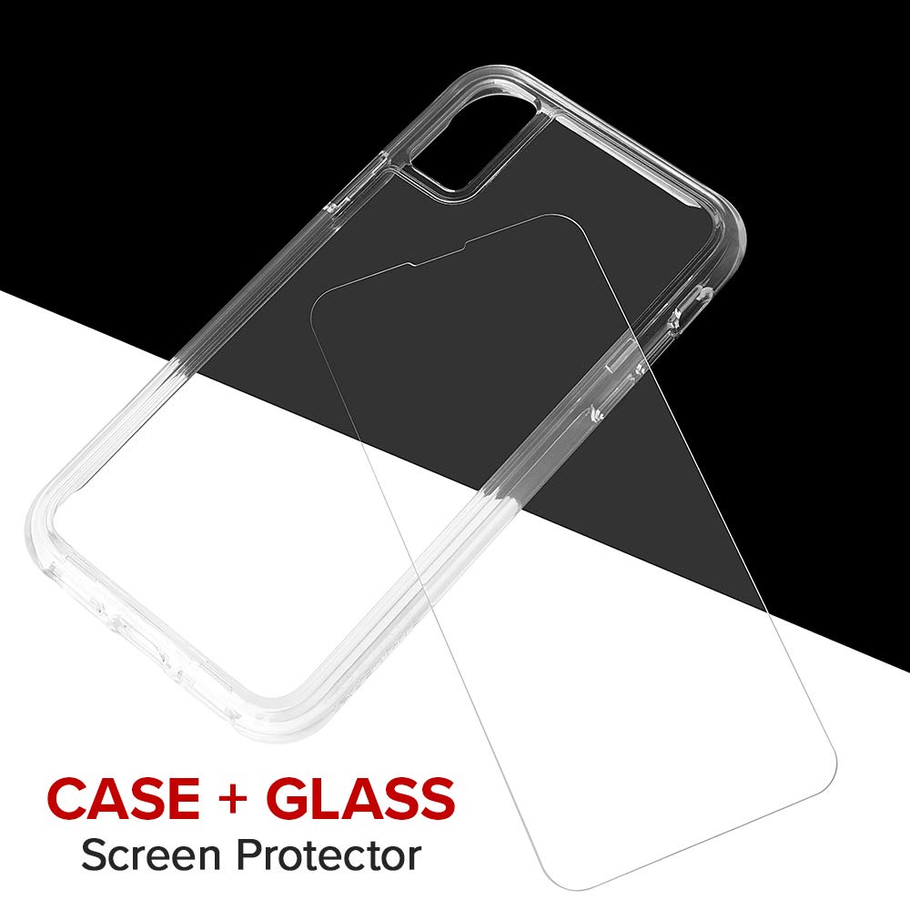 Case-Mate - iPhone XR Case + Glass Screen Protector Bun