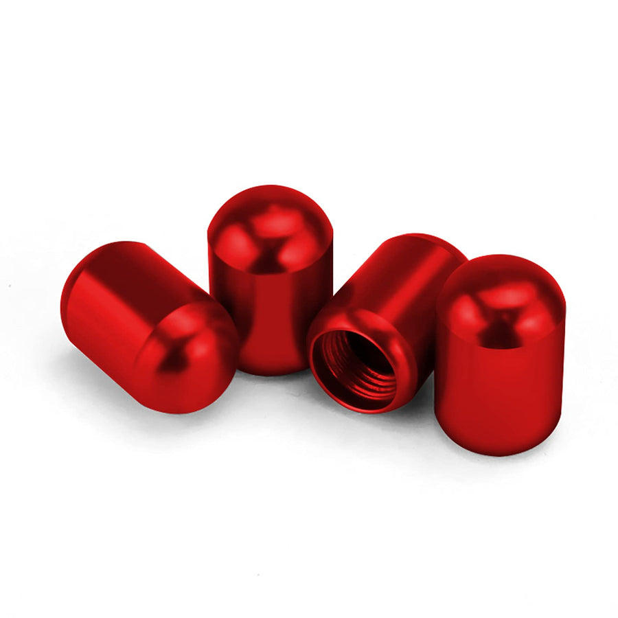 4PCS Car Tire Valve Stem Caps, Air Caps Cover, Universal for Cars, SUVs, Bike, Trucks and Motorcycles, Car Wheel & Tire Exterior Accessories-Red