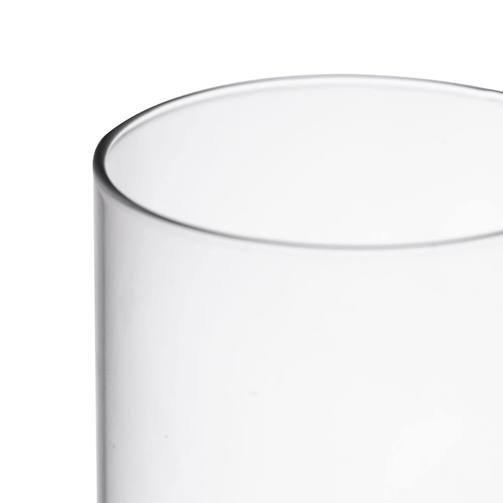 D-3 H-6 Glass Open Ended Hurricane Candleholder Bottomless Cylinder Sleeve Clear Chimney Shade Tube Cover, 1 Piece