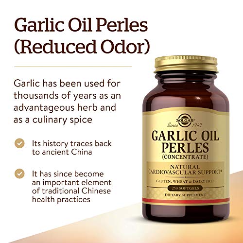 Solgar Garlic Oil Perles, 250 Softgels - Natural Cardio