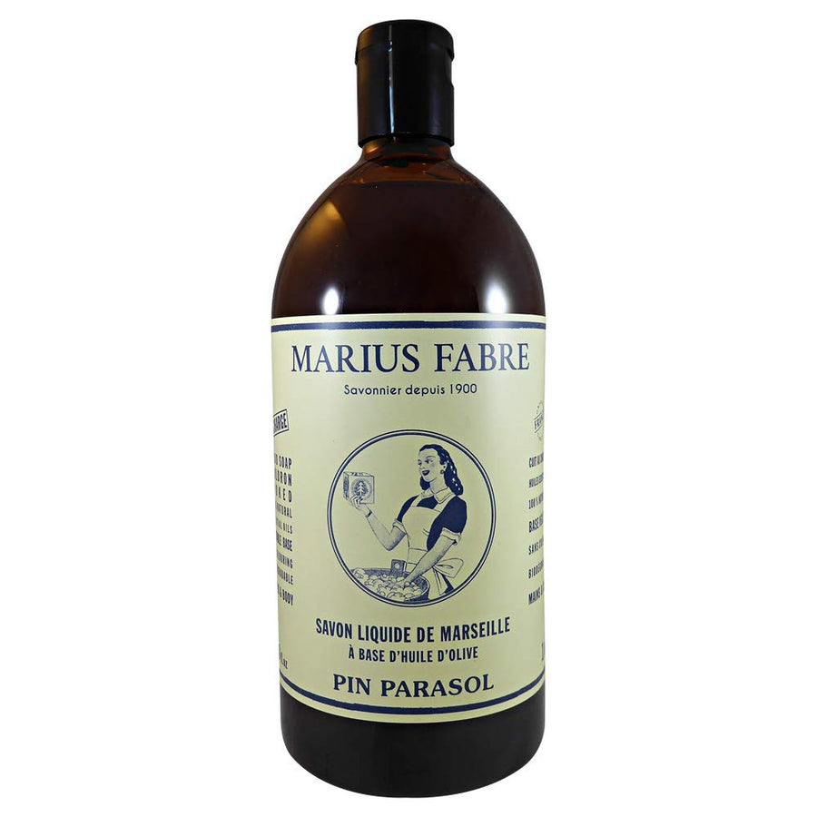 Savon de Marseille Liquid Soap 1Litre - Natural Pine Fragrance (Refill Bottle)