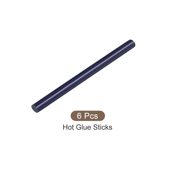 Hot Glue Sticks Mini Adhesive Hot Melt Glue Gun Sticks, [for Art, Craft, DIY, Card Making] - 0.27 x 4/Dark Blue/6 Pcs