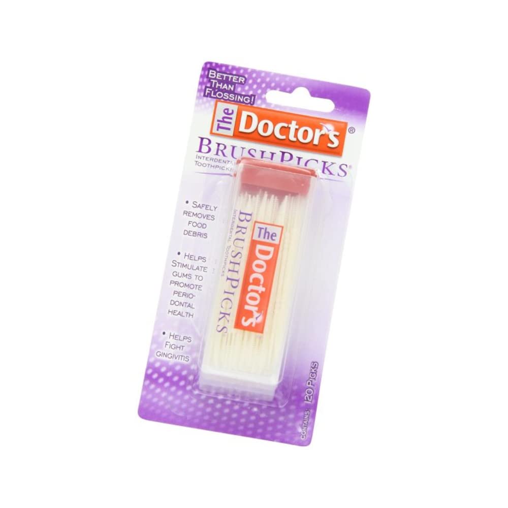The Doctor&#39;s Brushtal Toothpicks | 120-Picks per pack | (3-Pack)