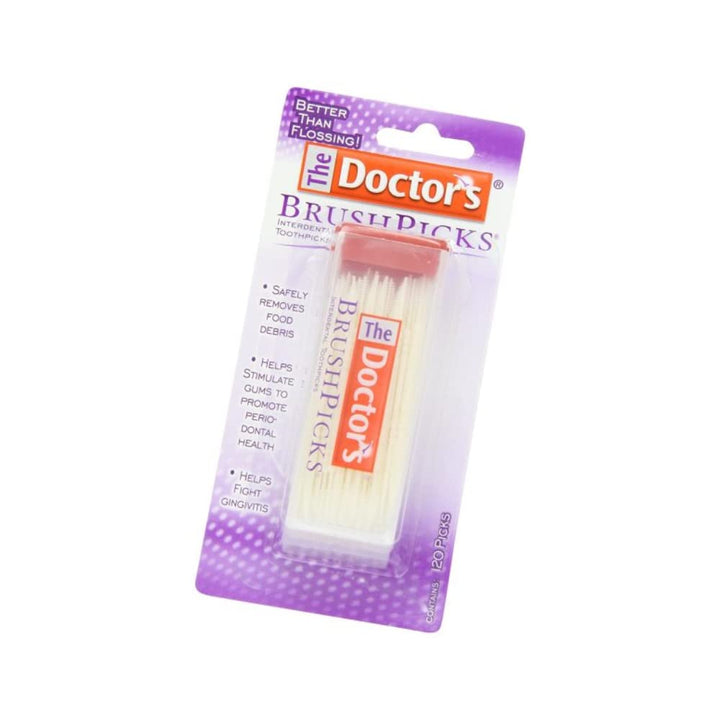 The Doctor&#39;s Brushtal Toothpicks | 120-Picks per pack | (3-Pack)