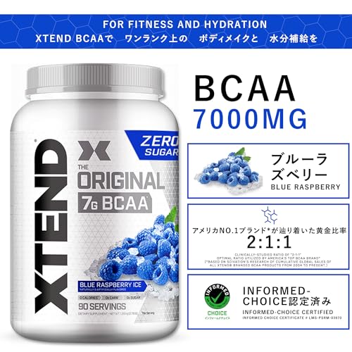 XTEND Original BCAA Powder 7g BCAA and 2.5g L-Glutamine, Sugar Free Post Workout Muscle Recovery Drink with Amino Acids for Men &amp; Women, 90 Servings