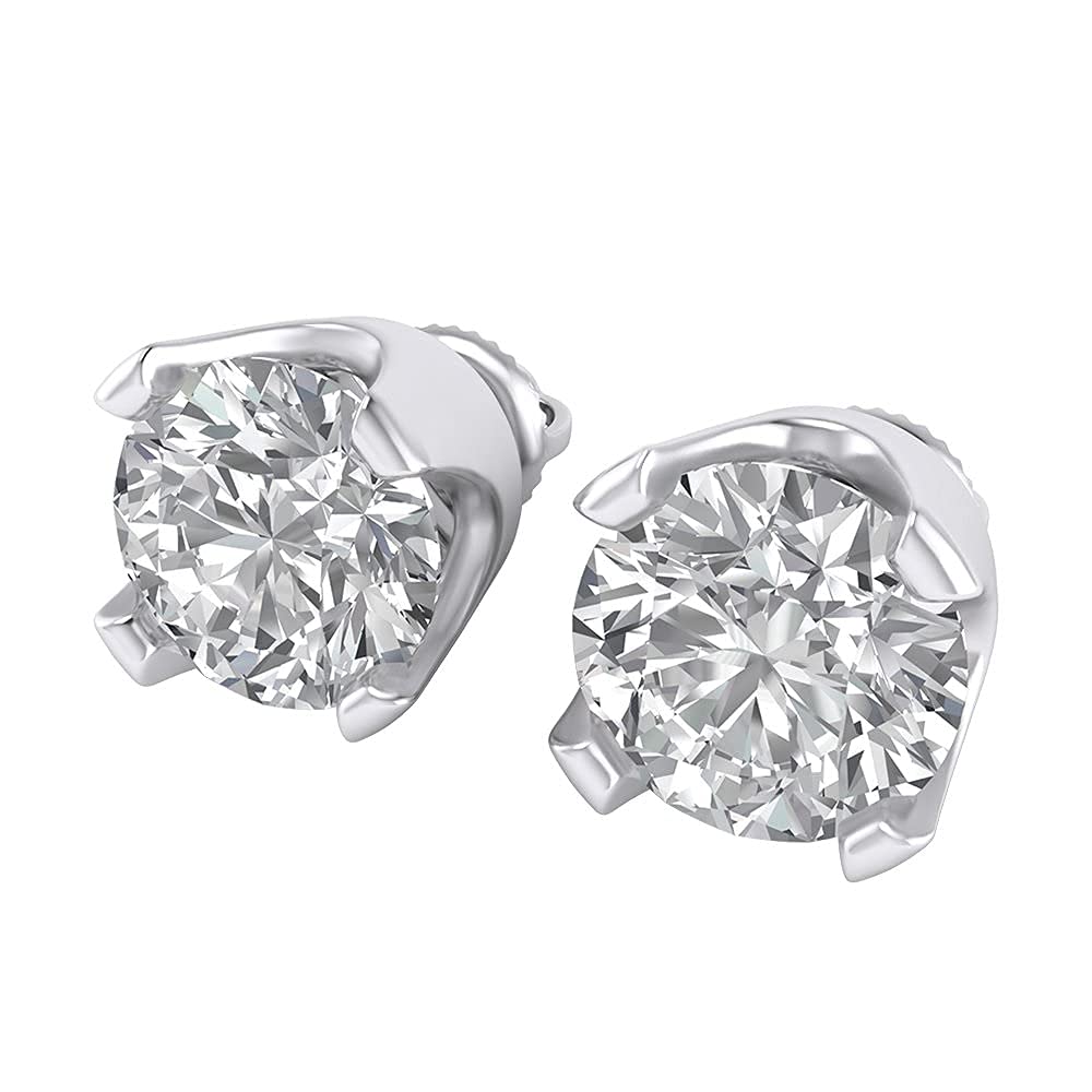 7 mm Round Cubic Zirconia 925 Sterling Silver,Unique So