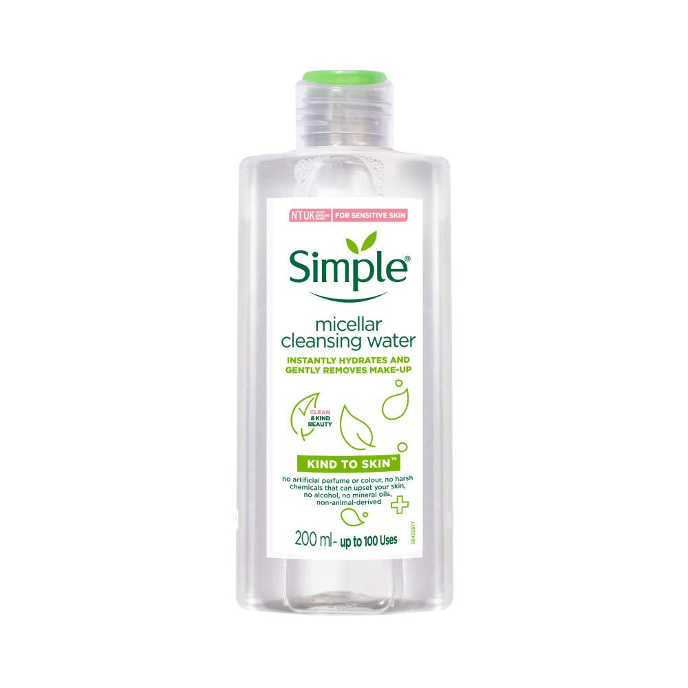 Simple Kind To Skin Micellar Cleansing Water 200 ml | Gently Removes Make-Up &amp; Hydrates | For All Skin Types