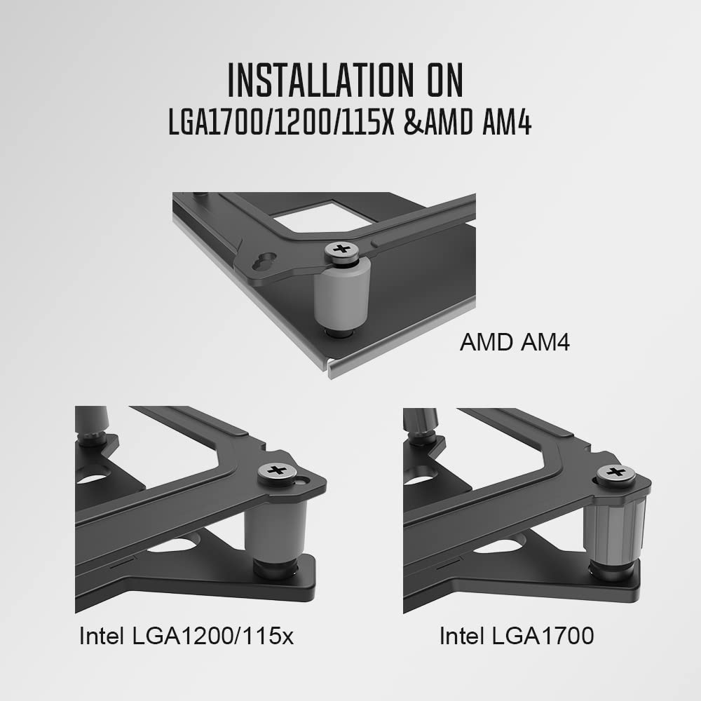 SE-214-XT ARGB CPU Cooler 4 Heatpipes CPU Air Cooler ARGB Light Sync with Motherboard(5V 3-PIN Connector) CPU Fan for Intel/AMD, LGA 1700 Compatible