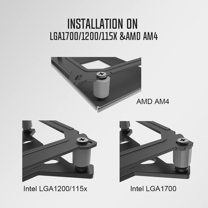 SE-214-XT ARGB CPU Cooler 4 Heatpipes CPU Air Cooler ARGB Light Sync with Motherboard(5V 3-PIN Connector) CPU Fan for Intel/AMD, LGA 1700 Compatible