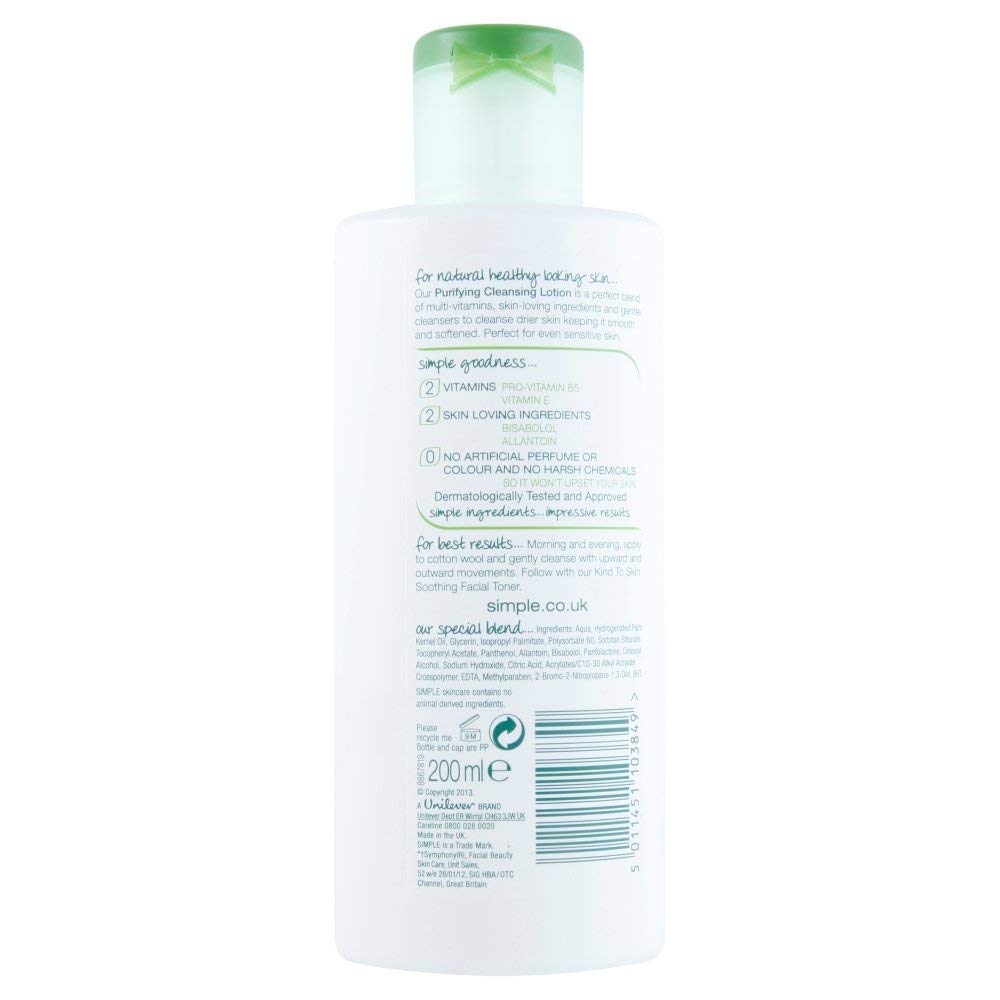 Simple Kind To Skin Purifying Cleansing Lotion 200Ml