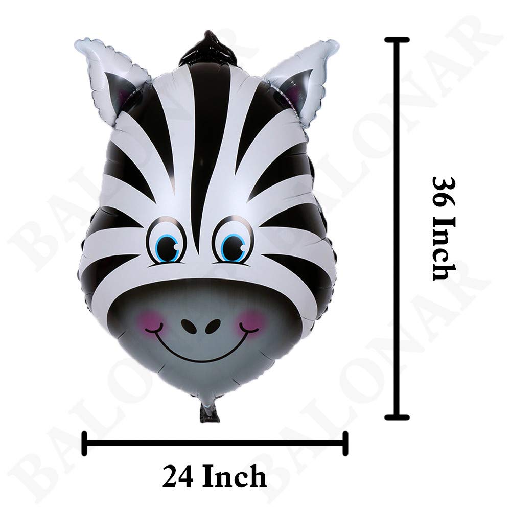 5pcs 32 Inch Tiger Lion Zebra Monkey Graffe Foil Balloons Animal Balloons for Child Birthday Party Supplies Cute Baby Shower Decorations