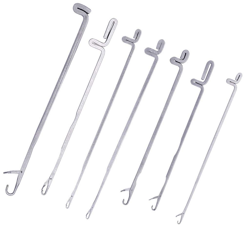 7 pcs Latch Crochet Hooks Sewing Needles DIY Weave Knitting Tools for Revamping Sweater or Socks