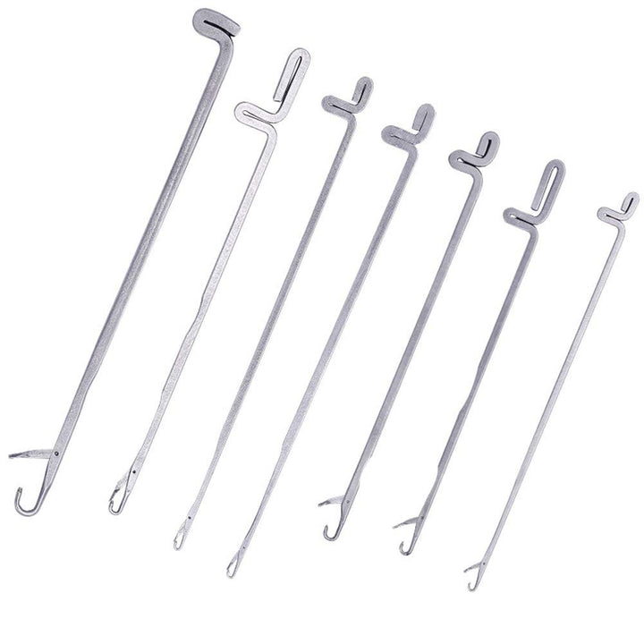 7 pcs Latch Crochet Hooks Sewing Needles DIY Weave Knitting Tools for Revamping Sweater or Socks