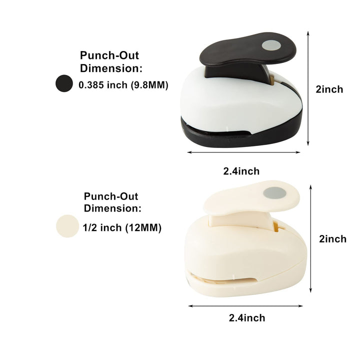 3PCS Circle Punch Hole Puncher (0.118inch+0.236inch+0.354inch) Circle Cutter Whole Puncher Paper Punch for Crafts Tiny Circle Punch Happy Planner 1/8 inch(3mm), 1/4 inch (6mm),0.354inch (9mm )