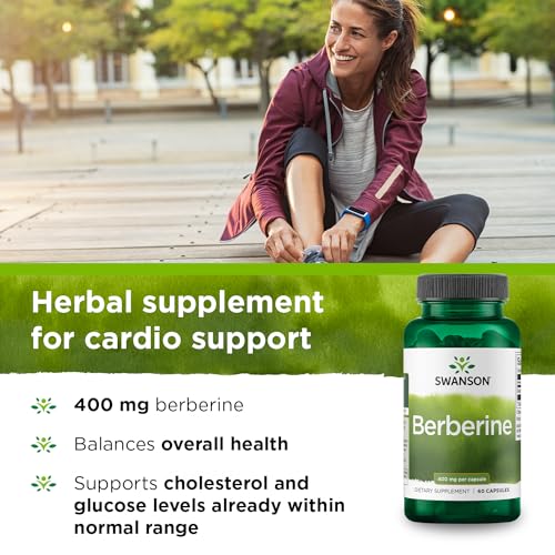 Berberine Supplement - 400 mg Each, 60 Capsules - Berberine HCl with Overall Wellness Support