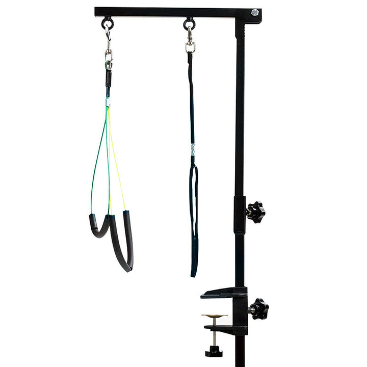 Dog Grooming Arm with Clamp, Dog Grooming Loop Noose and No Sit Haunch Holder for Medium &amp; Small Pets, 35.4 Inches, Adjustable Height