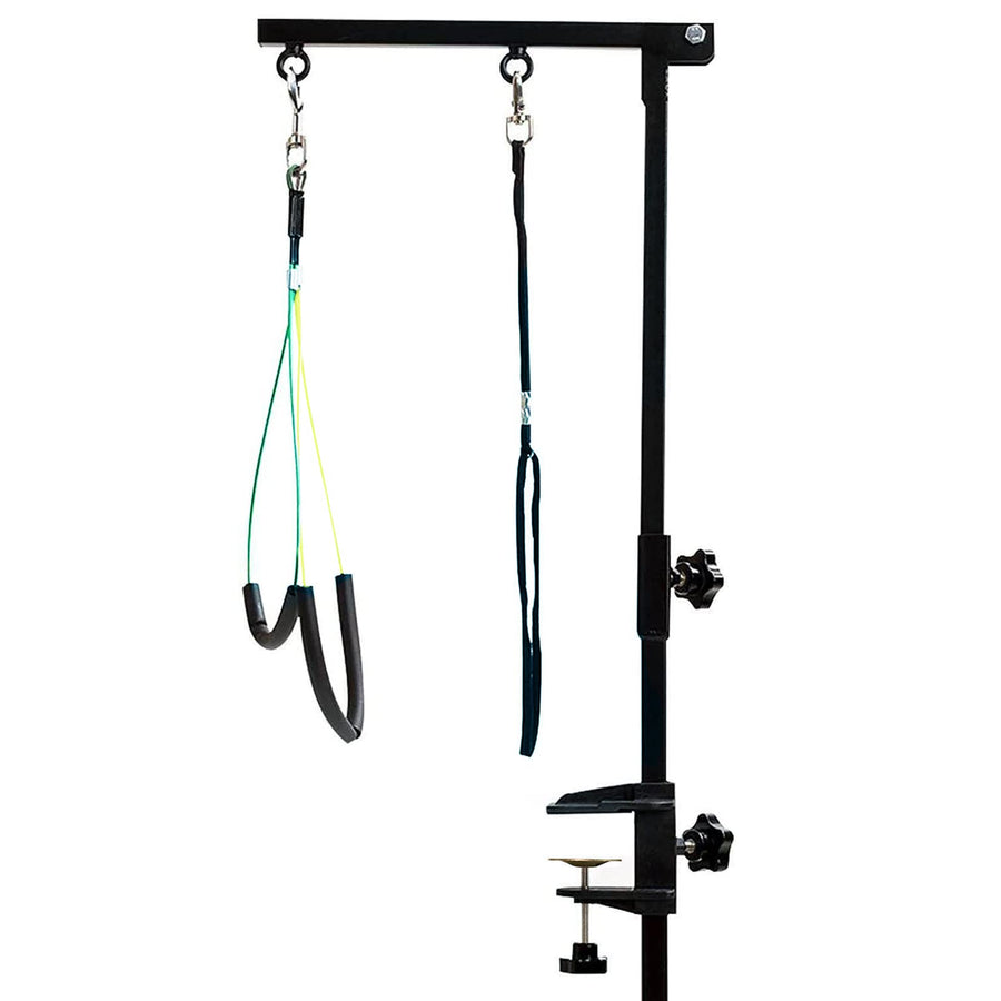 Dog Grooming Arm with Clamp, Dog Grooming Loop Noose and No Sit Haunch Holder for Medium & Small Pets, 35.4 Inches, Adjustable Height