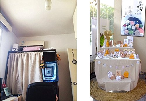 Nature Linen Needlework Fabric, Plain Solid Colour Linen Fabric Cloth Hemp Jute Fabric Table Cloth Garments Crafts Accessories, 20 by 62-Inch (Color 1)