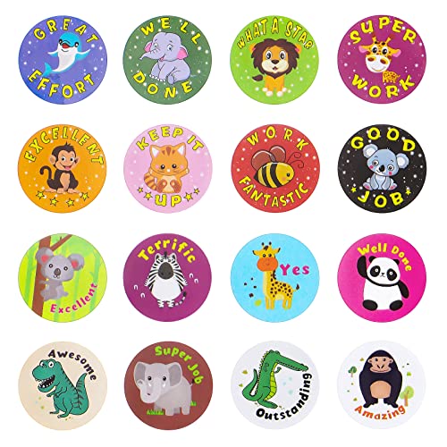 1000 Pcs Teacher Reward Stickers Rolls: Motivational Stickers for Kindergarten Preschool Elementary Teacher, Good Job Stickers for Classroom, Christmas ,1 Diameter (2 Rolls)