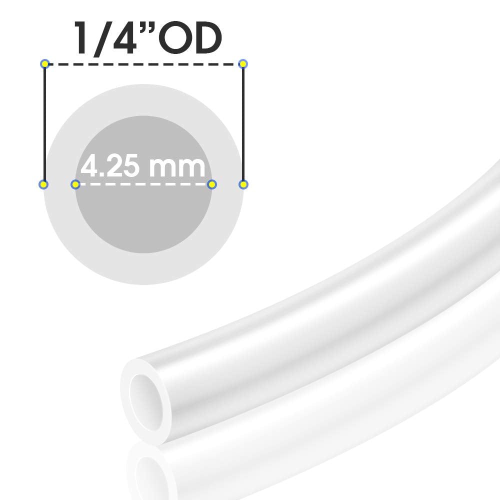 Air Line 1/4 inch od Clear Pneumatic Nylon Tube 32.8ft Air Brake Tubing Nylon Hose