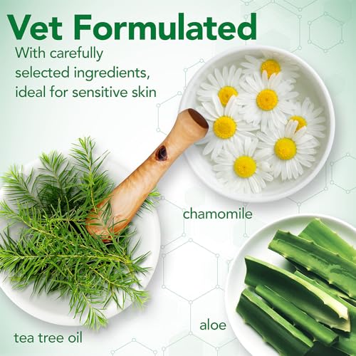 Vet’s Best Dog Hot Spot Itch Relief Spray for Dogs, Dog Hot Spot Spray, Relieves Dry Skin, Rash, Scratching, and Licking, Itchy Skin &amp; Hot Spots, anti-itch spray for dogs, Alcohol-Free, 16 oz