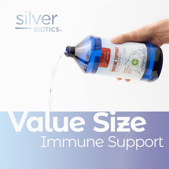 Silver Biotics Colloidal Nano SilverSol Ag4O4 10 PPM Immune Support | Bio-Hacking Immune Building Natural Support | 32 Fl Oz