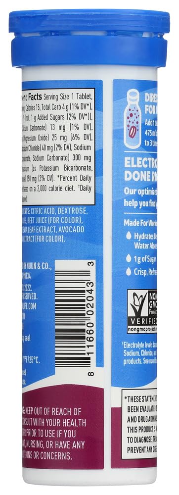 Active: Tri-Berry Electrolyte Enhanced Drink Tablets, 10 Count (Pack of 3)