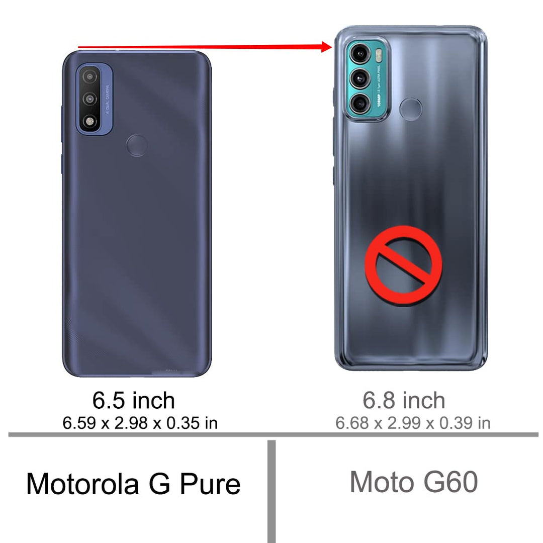 Osophter Moto G Pure Cellular Phone Case, Shock-Absorpt