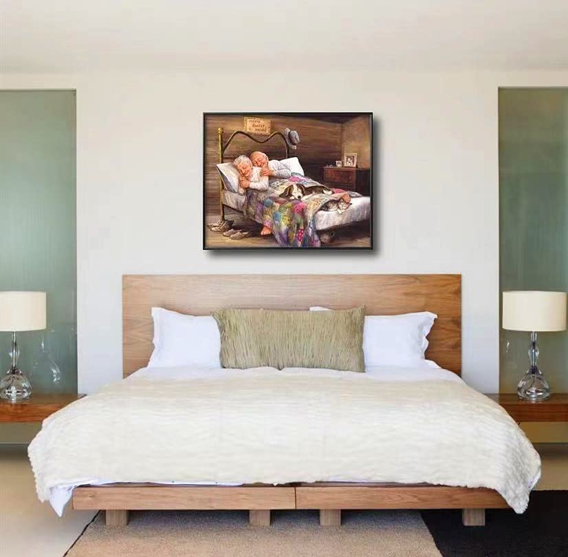 Home Sweet Home Diamond Painting Kits, 5D Full Drill Diamond Art Kit Canvas Painting Gift for Adult, Art Deco (30X40cm/12x16inches)