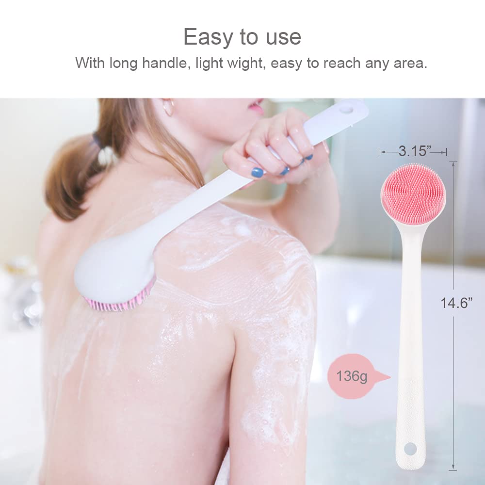 Silicone Back Scrubber for Shower, Back Washer Brush Lo