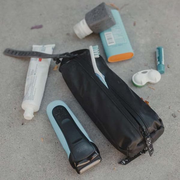 Hanging Toiletry Bag, Water Resistant Hanging Travel Toiletry Bag for Shaving Kits, Makeup, Hanging Toiletry Bag for Men Dopp Kit &amp; Hanging Cosmetic Travel Bag for Women (Black Mini)