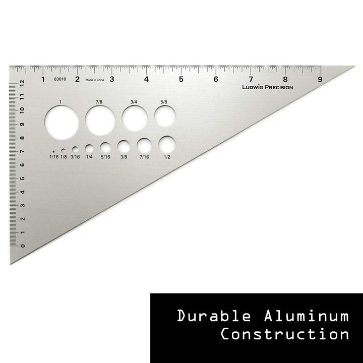 Ludwig Precision 10 30-60-90-Degree Aluminum Drafting Triangle, 83010