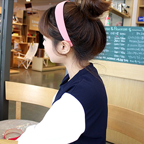 6 Pcs Bright Colors: Loneedy 6 Hard Headbands, 1 Inch Wide Non-Slip Ribbon Hairband For Women (6 Pcs Bright Colors)