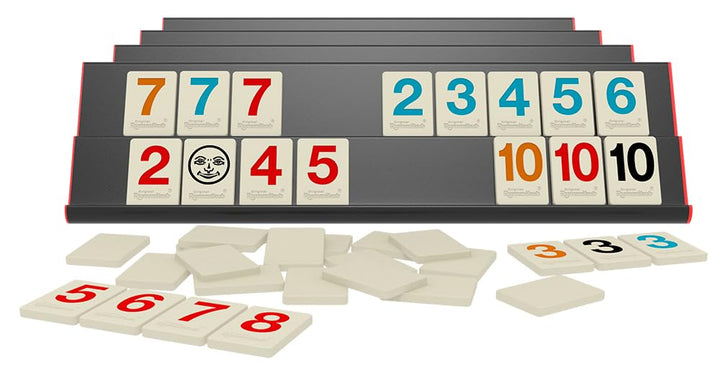 Rummikub Premium Edition - Features Racks - Large Number Engraved Tiles and a Storage Bag for The Ultimate Rummikub Experience , Silver