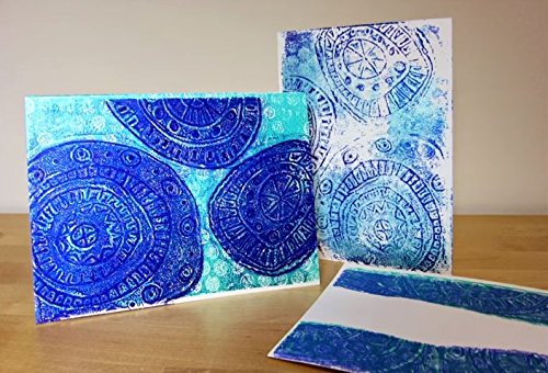 Card Making Kit - Card Printing Kit with 5 X 5 Gel Printing Plate, DIY Cards Kit and Printmaking Supplies, Gel Printing Kit for Card Making, Handmade Card Kit for Kids or Adults