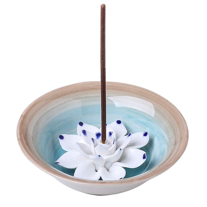 uniidea Incense Holder Ceramic Incense Burner Lotus Inc