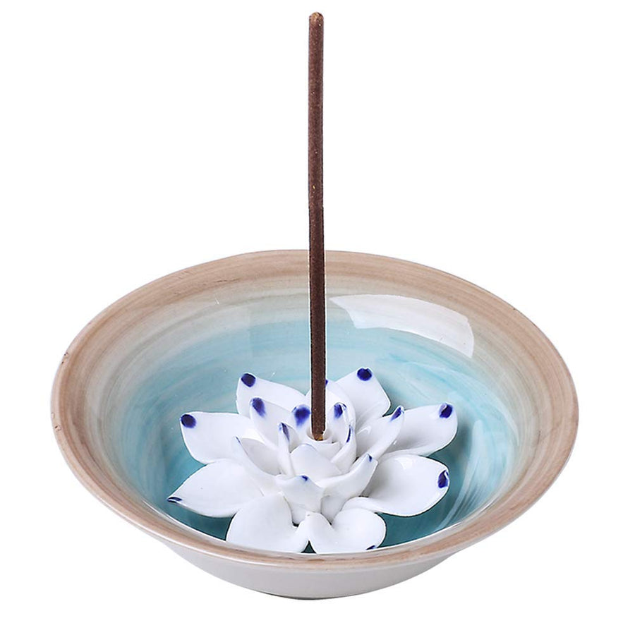 uniidea Incense Holder Ceramic Incense Burner Lotus Inc
