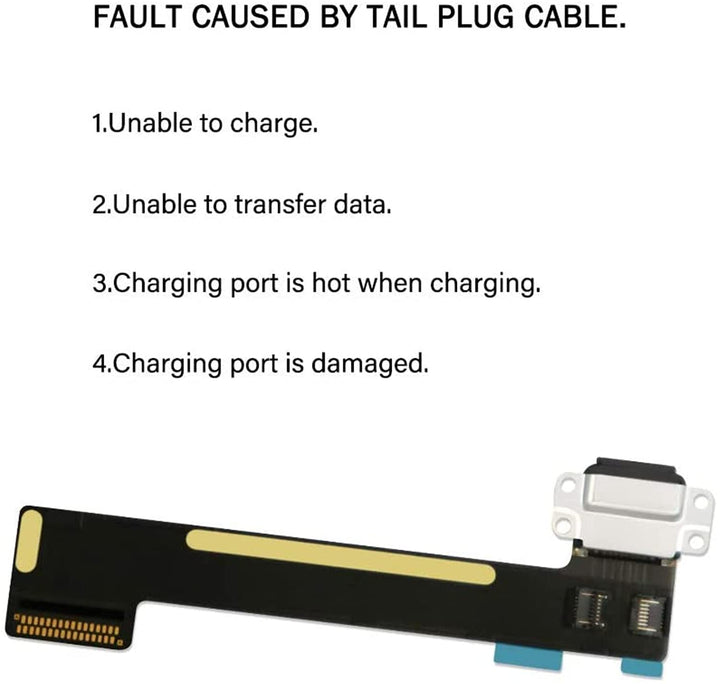 Original Dock Connector Replacement Compatible with iPad Mini 4 A1538 A1550 2015 | iPad Mini 5 A2133 A2124 A2126 A2125 2019 7.9(Black) Charging Port Assembly Flex Cable