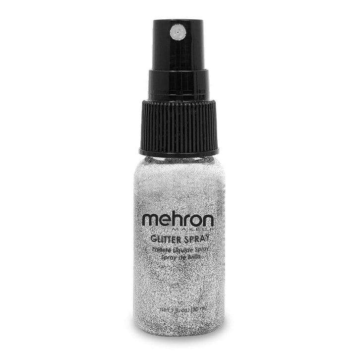 Makeup GlitterSpray | Hair and Body Glitter Spray | Body Shimmer Spray 1 fl oz (30 ml) (Silver) Perfect for Beauty, Theater, Halloween, Parties, Festivals, Concerts, and More