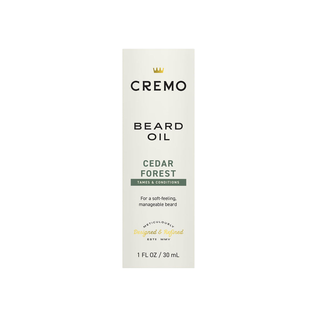 Cremo Beard Oil, Revitalizing Cedar Forest, 1 fl oz - Restore Natural Moisture and Soften Your Beard To Help Relieve Beard Itch