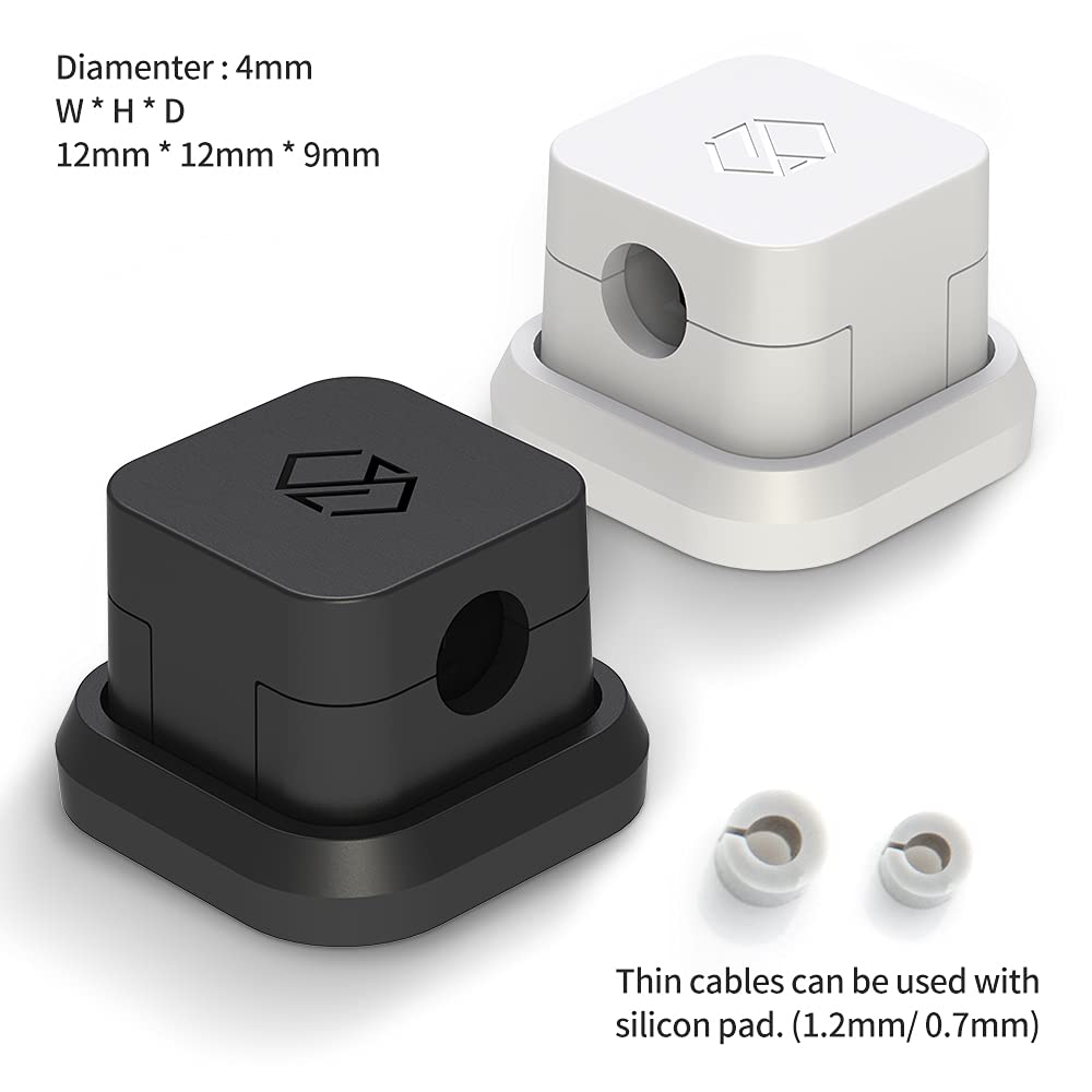 Magnetic Cable Clips, Multipurpose Cable Management for Car and Office Supplies, Self Adhesive Cable Organizer Clip. Magnetic Cable Holder (Magnetic Cable Holder [3 Pack], Black)